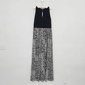 Jessica Howard black and White Formal Sleeveless Maxi Dress SIze 8